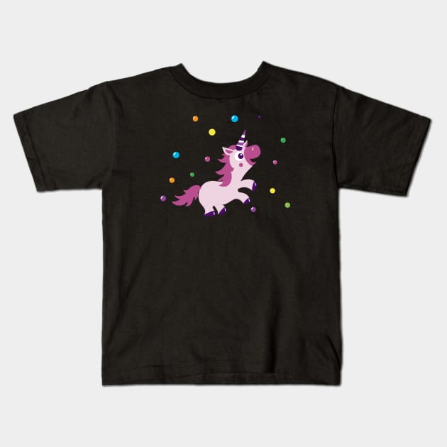 Unicorn Pony Kids T-Shirt by katelein